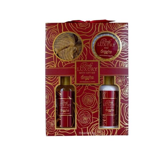Accentra Body Luxury Bath Gift Set Winter Rose & Amber - Picture 2 of 3